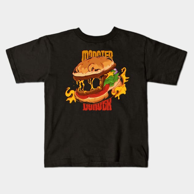 Monster Burger Kids T-Shirt by VALRON